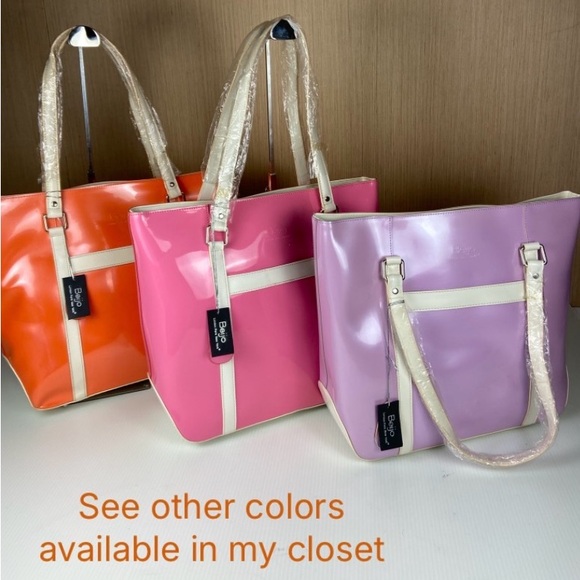 💐 Beijo Pink & Cream Shoulder Tote Bag Y2K Pastel Spring Purse - Picture 14 of 14